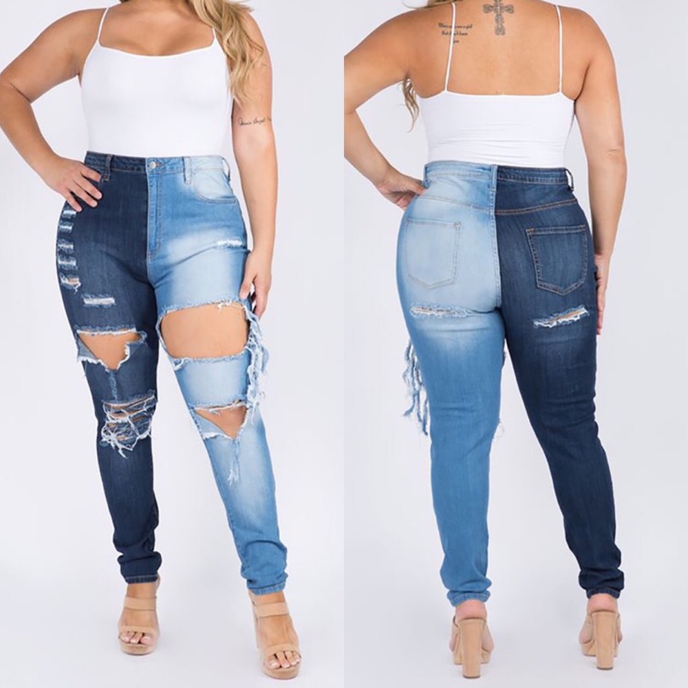 Double Take 2 Toned Jeans - Picture 1 of 4